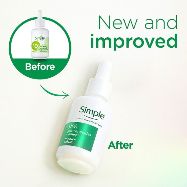 Simple Repair+ 11% Pro-Ceramide + Omega Serum 30 ml