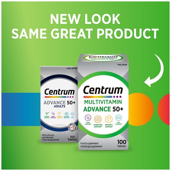 Centrum Advance 50+ Multivitamins & Minerals, 100 Tablets