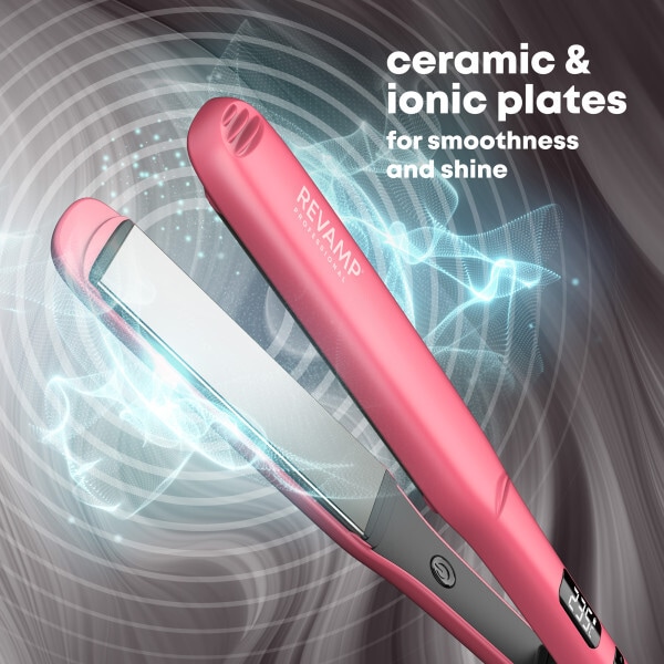 REVAMP Wide Ultra X Shine Ceramic Hair Straightener