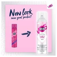 Vo5 Tame & Shine Hair Spray for a glossy finish 100ml