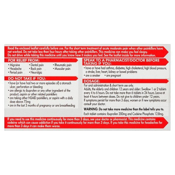 Nurofen Plus Ibuprofen Codeine Tablets 24s