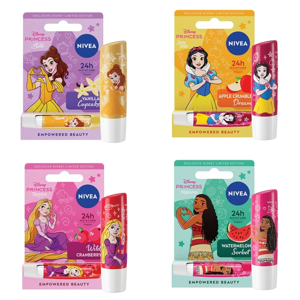 NIVEA Disney Princess Lip Balm Bundle Limited Edition