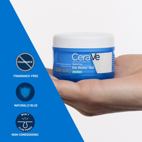 CeraVe Dry-Touch Moisturiser Gel with HA, Niacinamide & Ceramides 48g