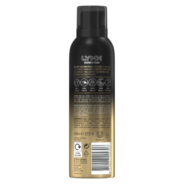 Lynx Oud Wood & Vanilla Scent Shower & Shave Foam 200ml