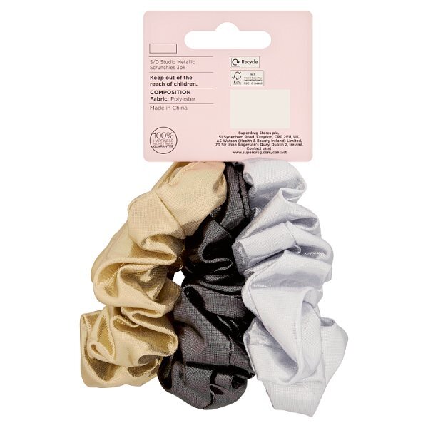 Studio London Metallic Scrunchies
