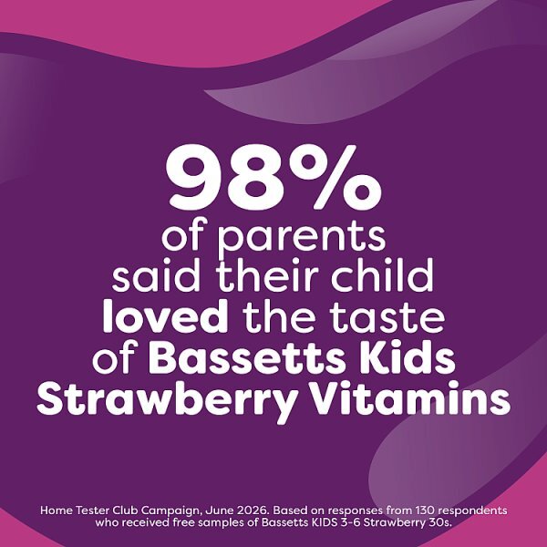 Bassetts Kids Multivitamins 3-6 Strawberry 30S