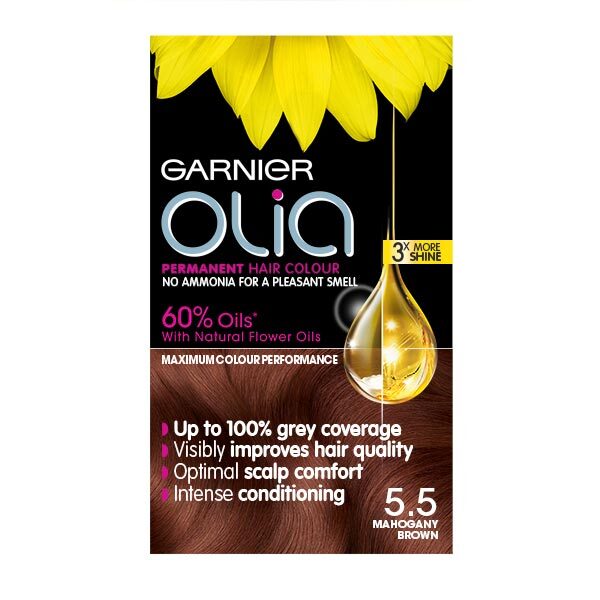 Garnier Olia Permanent Hair Dye Mahogany Brown 5.5