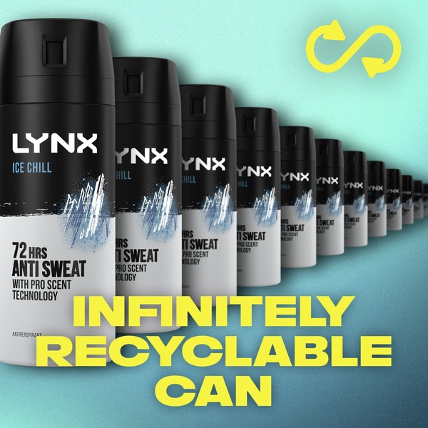 Lynx Anti-Perspirant Deodorant Spray Aerosol Ice Chill 150ml