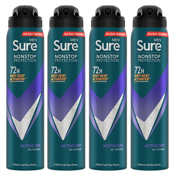 Sure Men Nonstop Active Dry Deodorant Bundle