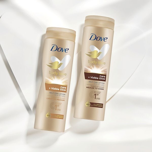 Dove Care + Visible Glow Light to Medium Self Tan Lotion 400 ml