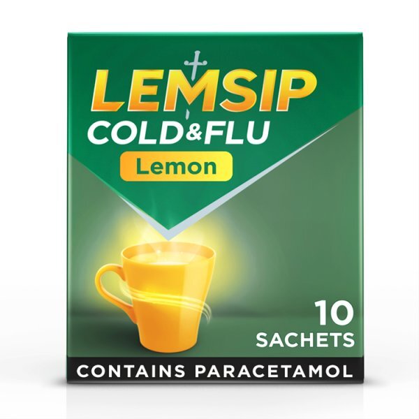 Lemsip Cold & Flu Lemon Flavour Sachets 10s