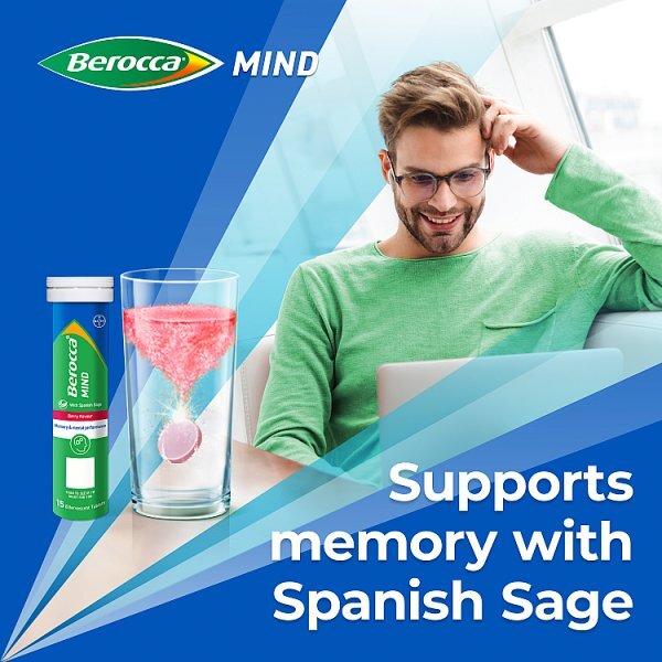 DNR Berocca Mind 15 Berry Flavour Effervescent Tablets