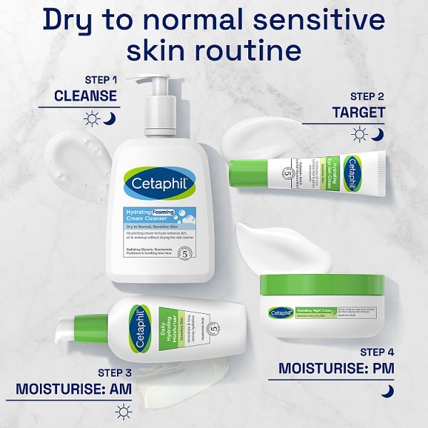 Cetaphil Hydrating Foaming Cream Cleanser Face Wash 236ml