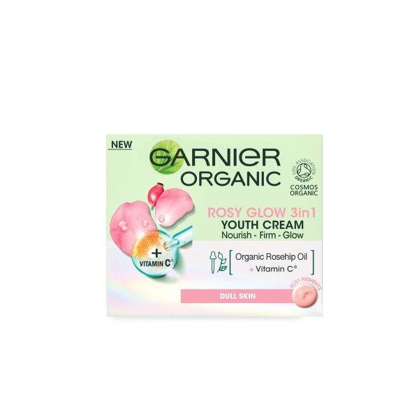 Garnier Organic Rosy Glow 3 In 1 Youth Cream 50ml