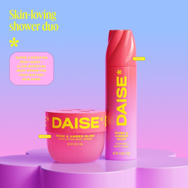 Daise Foaming Body Wash Xoxo Rose & Amber 265 Ml
