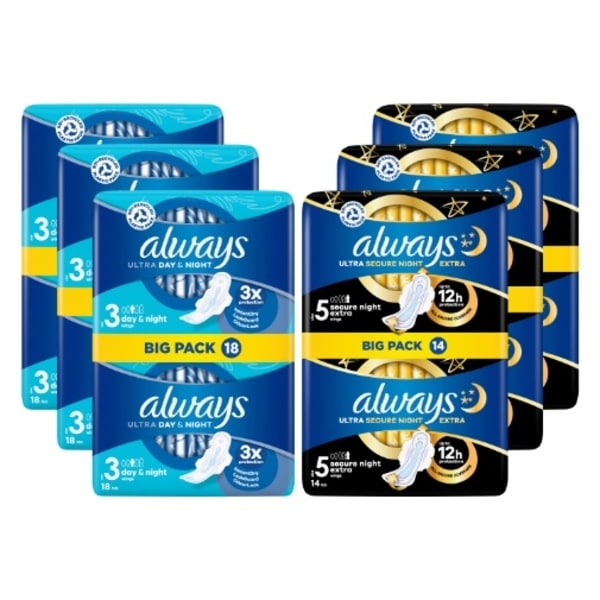 Always Ultra Day & Night+Secure Night Extra Bundle(Size 3&5)