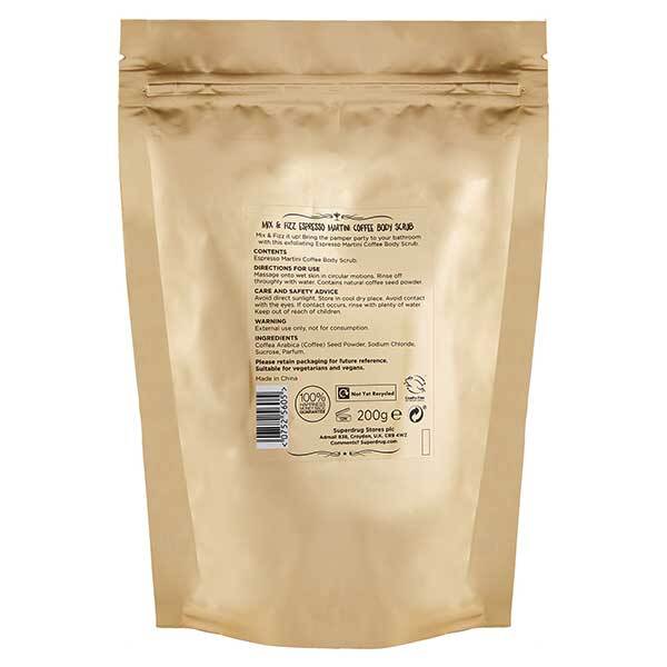 DNR Superdrug Mix and Fizz Expresso Martini Body Scrub 200G