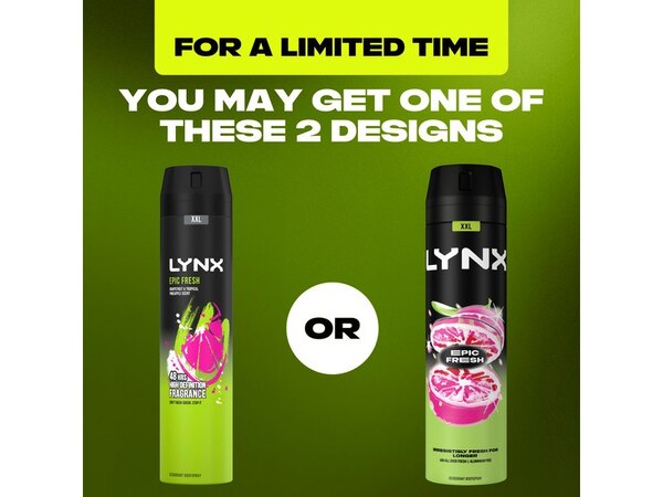 Lynx Epic Fresh Aerosol Body Spray 250 ml