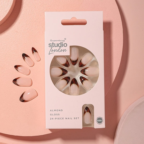 Studio London Tortoiseshell French Tip False Nails
