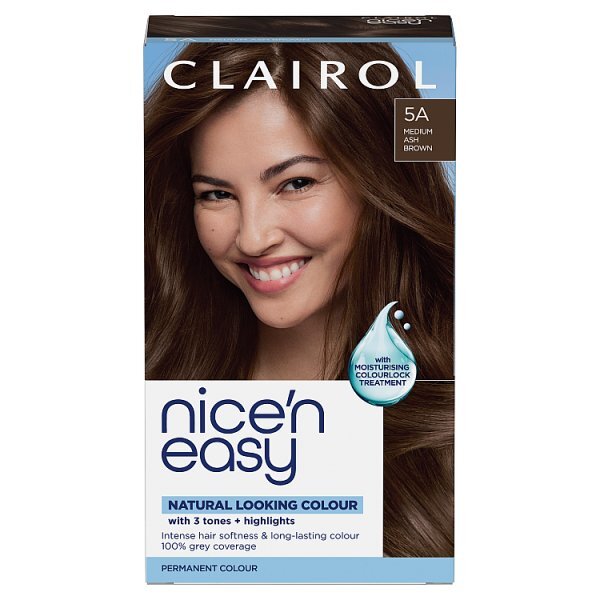 Clairol Nice'N Easy Crème Permanent Hair Dye 5A Medium Ash Brown