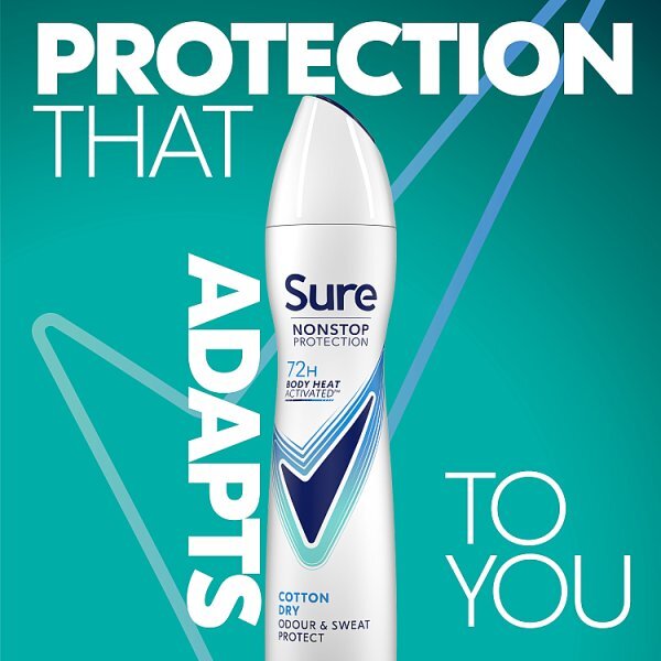 Sure Nonstop Protection Cotton Dry Anti-Perspirant Aerosol 250 ml