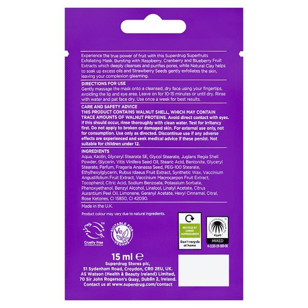 Superdrug Superdruits Exfoliating Mask 15ml