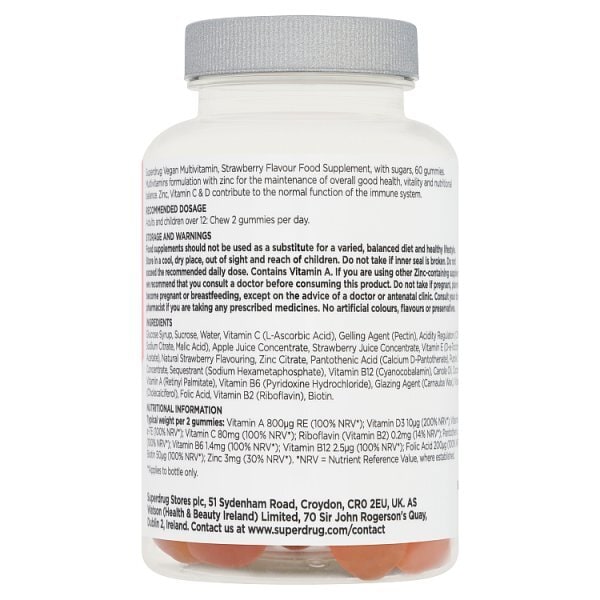 Superdrug Vegan Multivitamin Gummies 60s