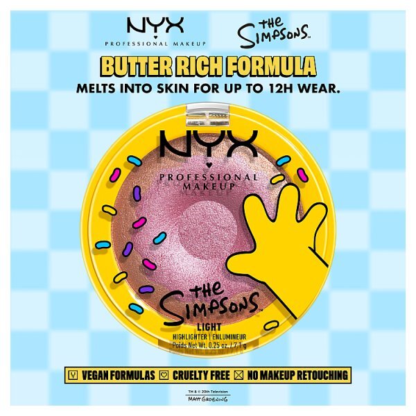 NYX Professional Makeup X The Simpsons Donut Highlighter Donut Mind If