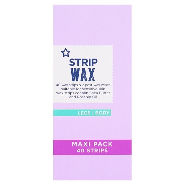 Superdrug Sensitive Legs & Body Wax Strips x40