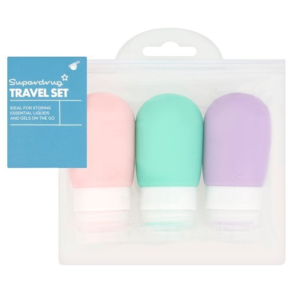 Superdrug Travel Bottles Squeezy Set