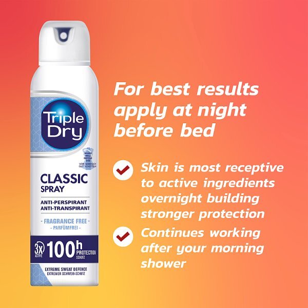 DNR Triple Dry Classic 100-hour Anti-Perspirant Deodorant 150ml