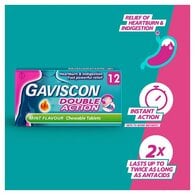 Gaviscon Double Action Tabs Heartburn Indigestion Mint 12s