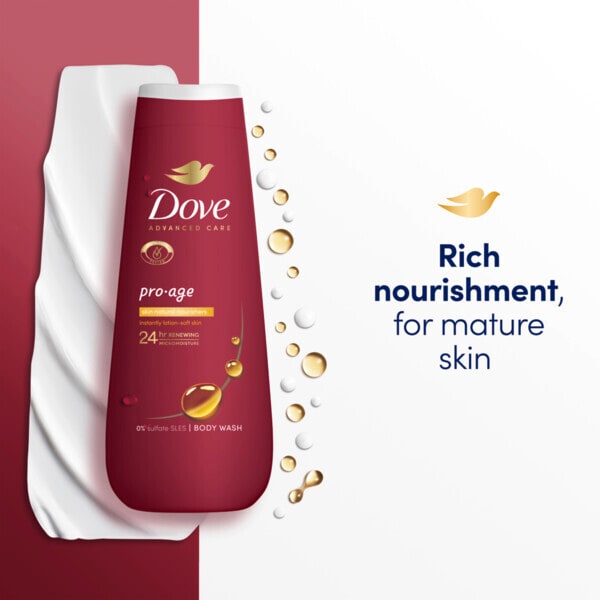 Dove Pro Age Advanced Care Body Wash Shower Gel 400Ml