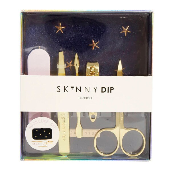 DNR Skinnydip Navy Velvet Manicure Set