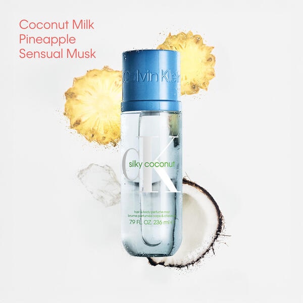 Calvin Klein Silky Coconut Hair & Body Perfume Mist 236ml & 100ml Bundle