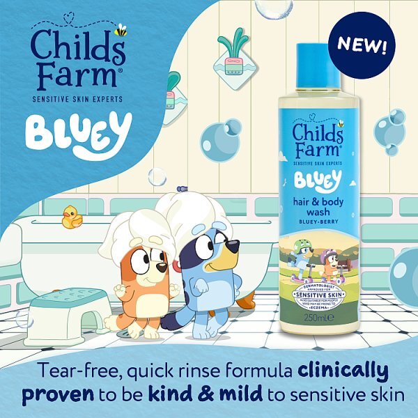 Childs Farm Hair & Body Wash Bluey-berry 250ml
