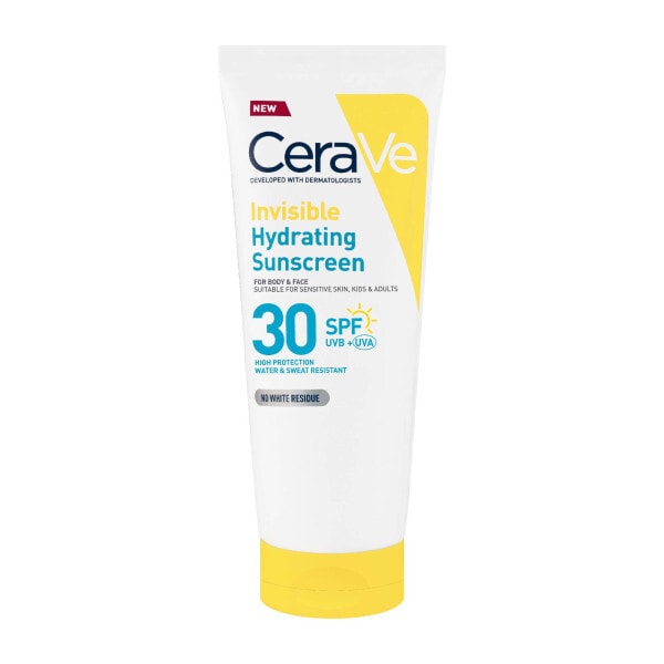 CeraVe Invisible Hydrating Sunscreen SPF 30 for body, face, & all skin types with 3 essential ceramides 75 ml