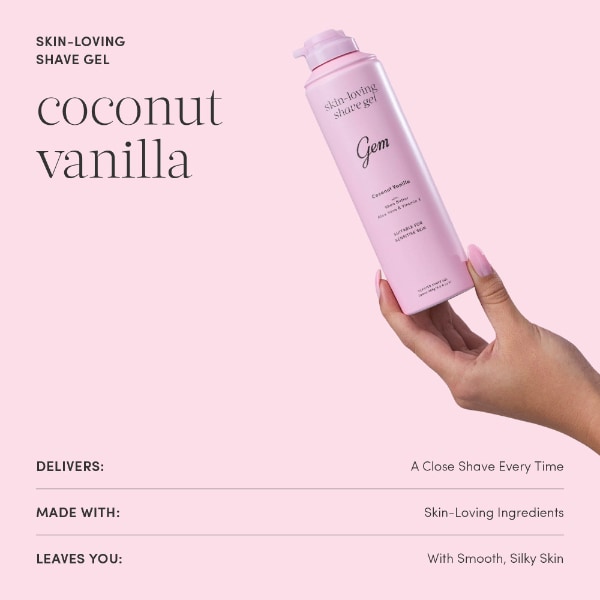 Gem Skin-Loving Shave Gel - Coconut Vanilla