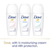 Dove Women Antiperspirant Deodorant Roll on Classic 50ml