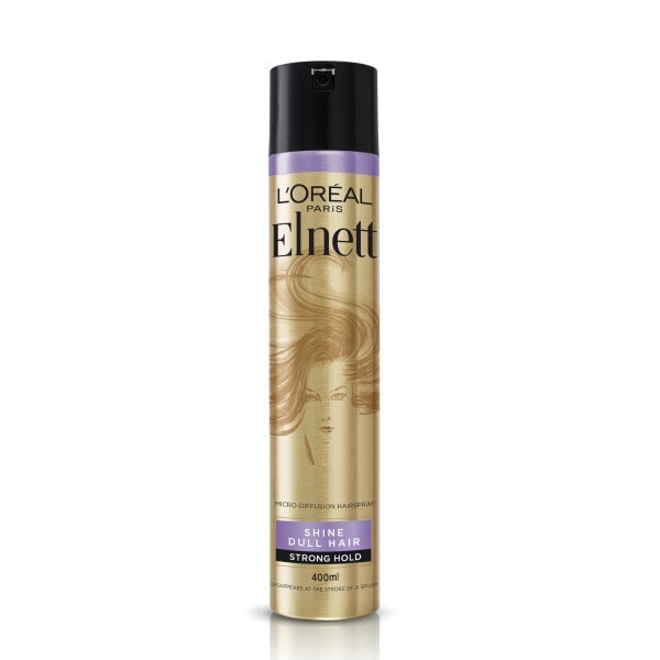 L'Oreal Hairspray Elnett Shine Dull Hair Strong Hold 400ml