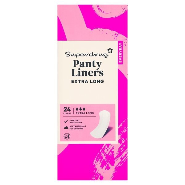 Superdrug Extra Long Triactive Pantyliners x24