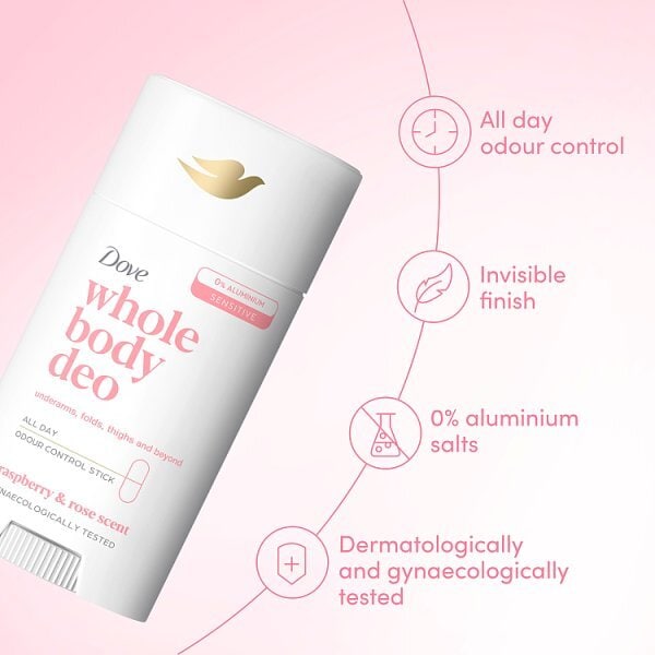 Dove Whole Body Raspberry Deodorant Stick 50ml