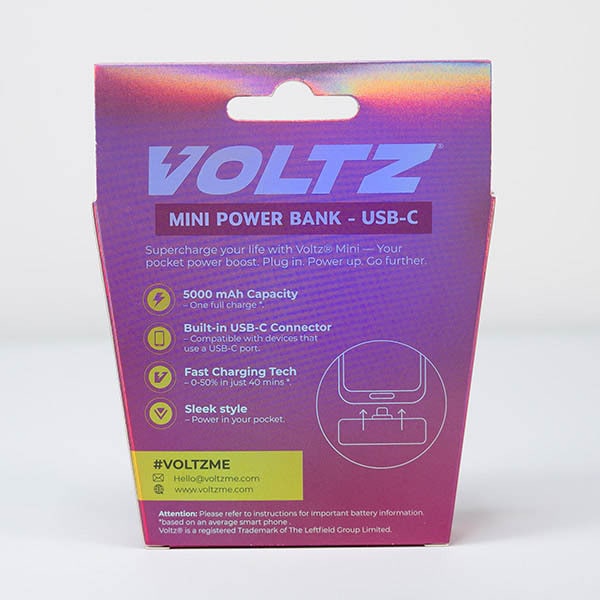 Voltz 5K Power Bank Usb-C Pink