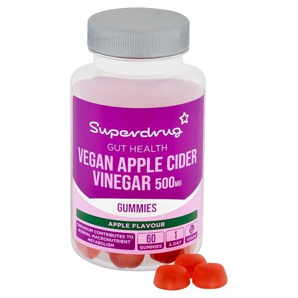 Superdrug Apple Cider Vinegar Gummies 500mg 60s