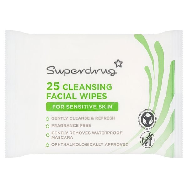 Superdrug Sensitive Skin Biodegradable Face Wipes