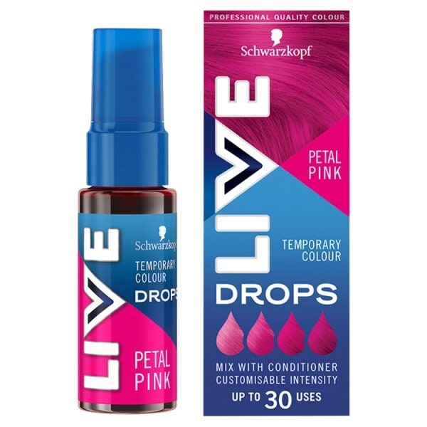 LIVE Drops Semi-Permanent Petal Pink Hair Dye 30ml