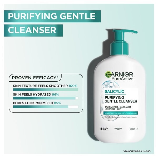 Garnier Pure Active Salicylic Purifying Face Cleanser Ceramides 250ml