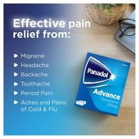 Panadol Advance Pain Relief  500 mg Paracetamol Tablets 16s