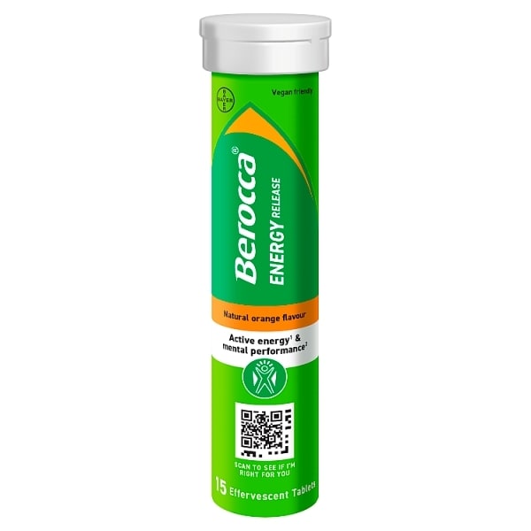 Berocca 15 Natural Orange Flavour Effervescent Tablets