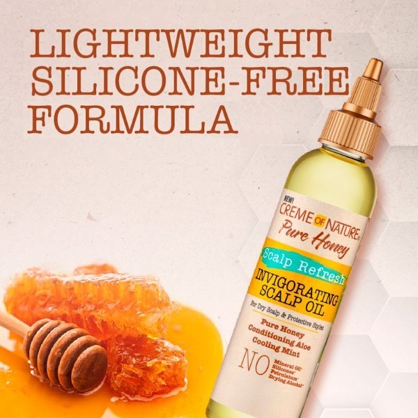 Creme of Nature Pure Honey Scalp Refresh Invigorating Scalp Oil 118ml